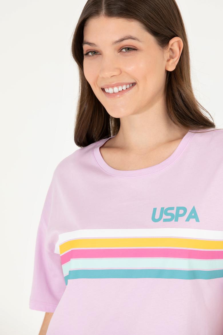 Kadın Manolya Bisiklet Yaka Tişört - 50262947011