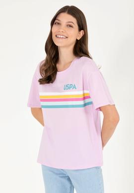 Kadın Manolya Bisiklet Yaka Tişört - 50262947011