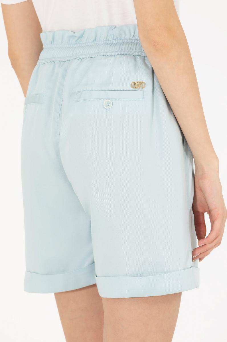 Kadın Su Yeşili Dokuma Şort