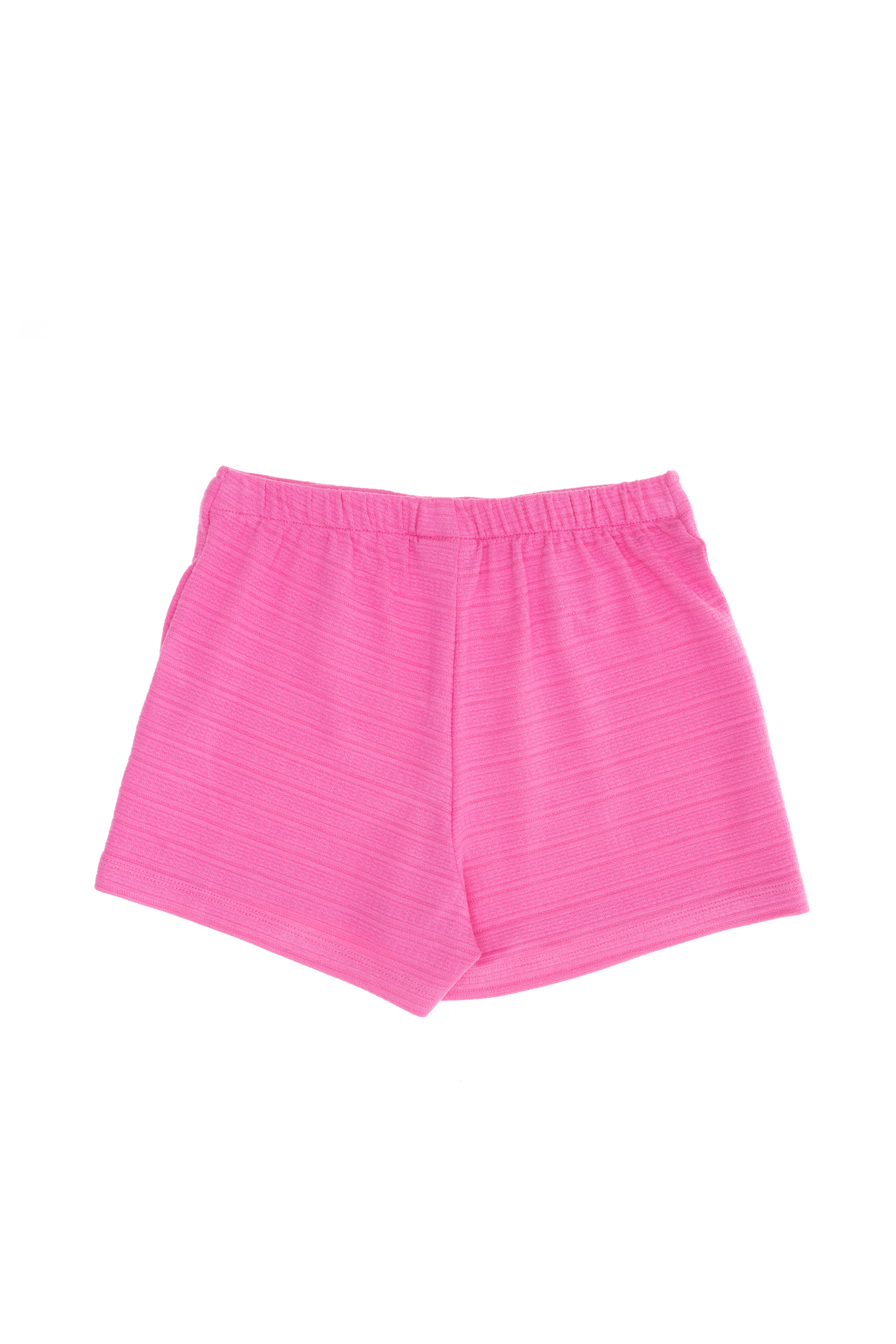 Çocuk Pembe Örme Şort - Image 2