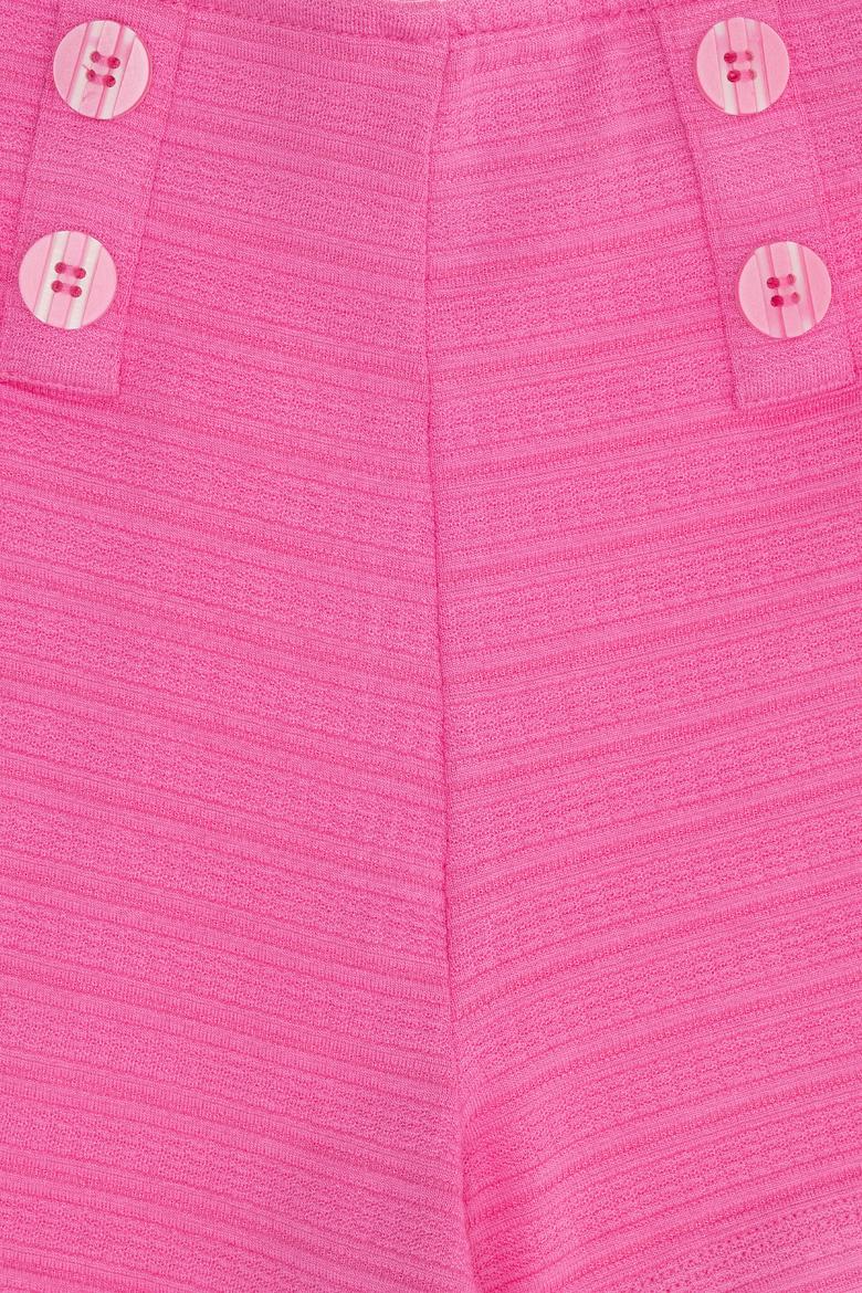 Çocuk Pembe Örme Şort - 50265398015