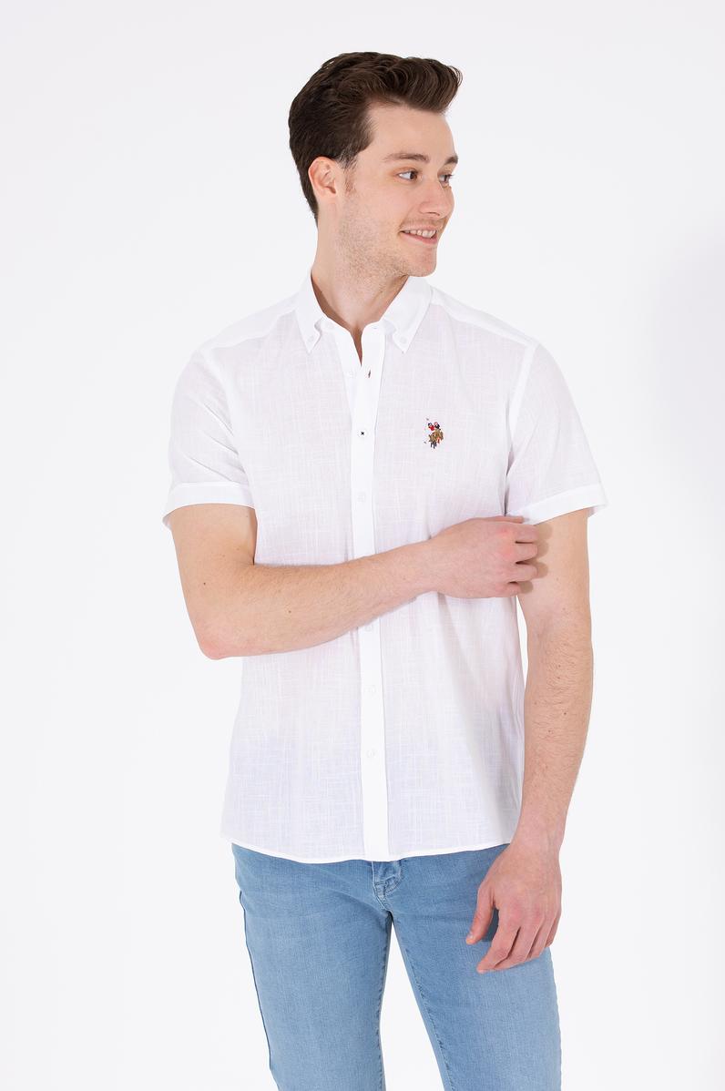 Erkek Beyaz Kısa Kollu Gömlek
