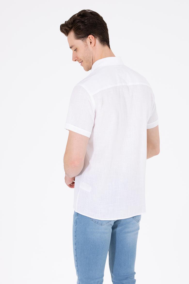 Erkek Beyaz Kısa Kollu Gömlek - 50262846058