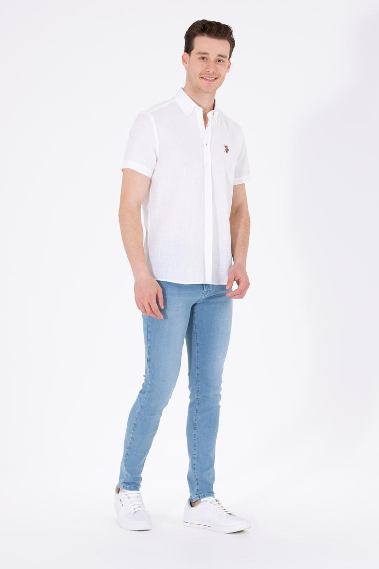 Erkek Beyaz Kısa Kollu Gömlek - 50262846058
