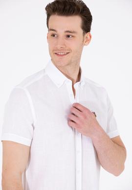 Erkek Beyaz Kısa Kollu Gömlek - 50262846058