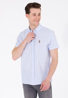 Erkek Açık Mavi Kısa Kollu Gömlek - 50262846065