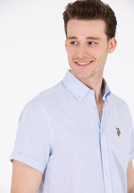 Erkek Açık Mavi Kısa Kollu Gömlek - 50262846065