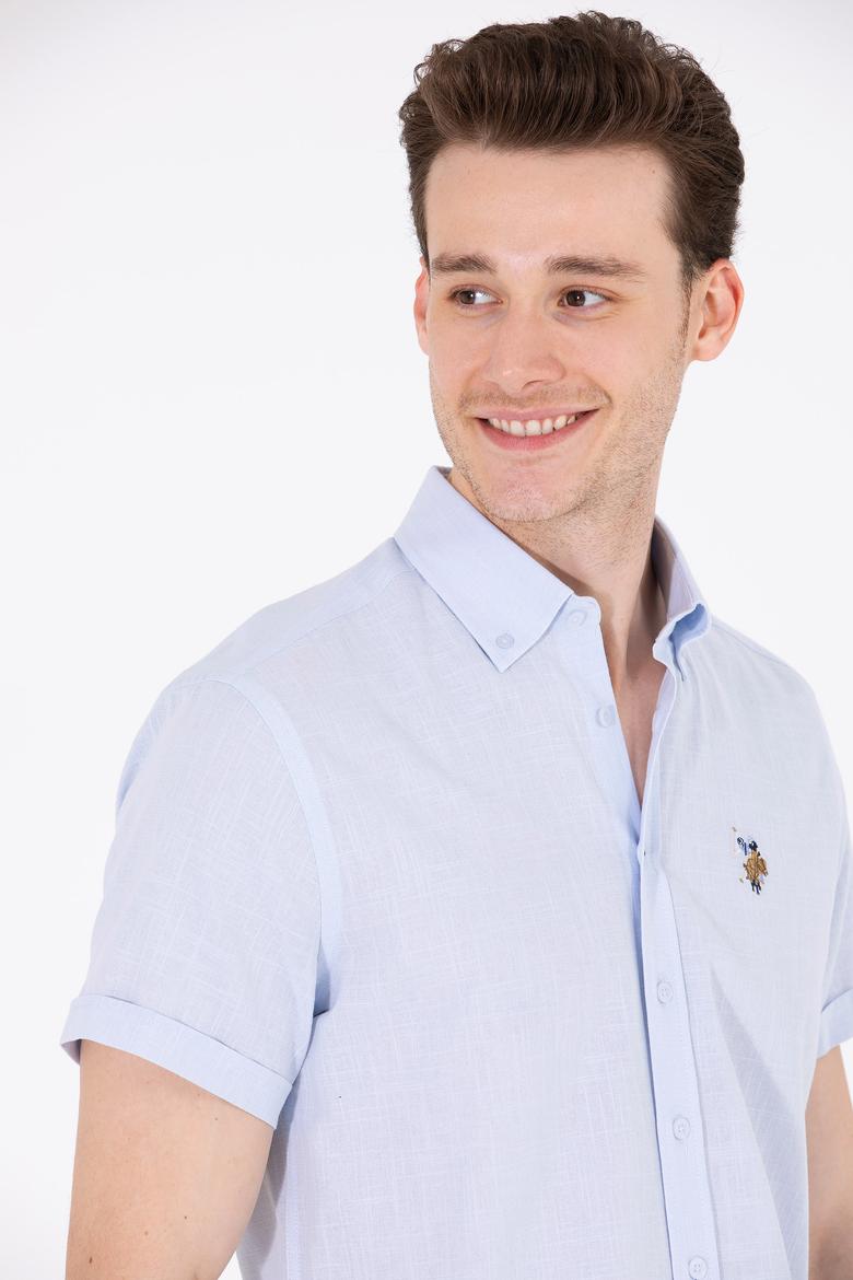 Erkek Açık Mavi Kısa Kollu Gömlek - 50262846065