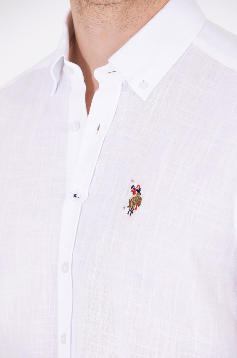 Erkek Beyaz Uzun Kollu Basic Gömlek