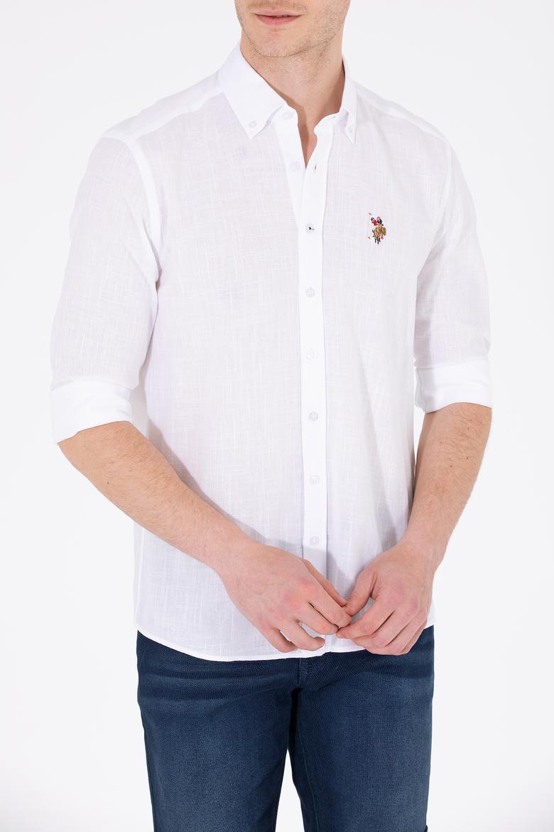 Erkek Beyaz Uzun Kollu Basic Gömlek - 50262872019