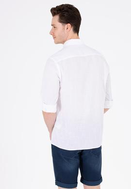Erkek Beyaz Uzun Kollu Basic Gömlek - 50262872019