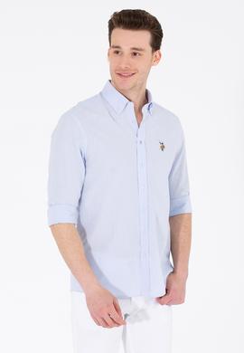 Erkek Açık Mavi Uzun Kollu Basic Gömlek - 50262872031