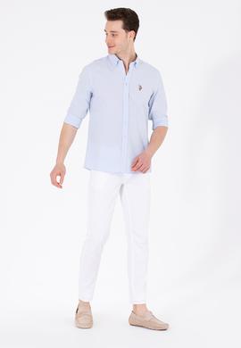 Erkek Açık Mavi Uzun Kollu Basic Gömlek - 50262872031