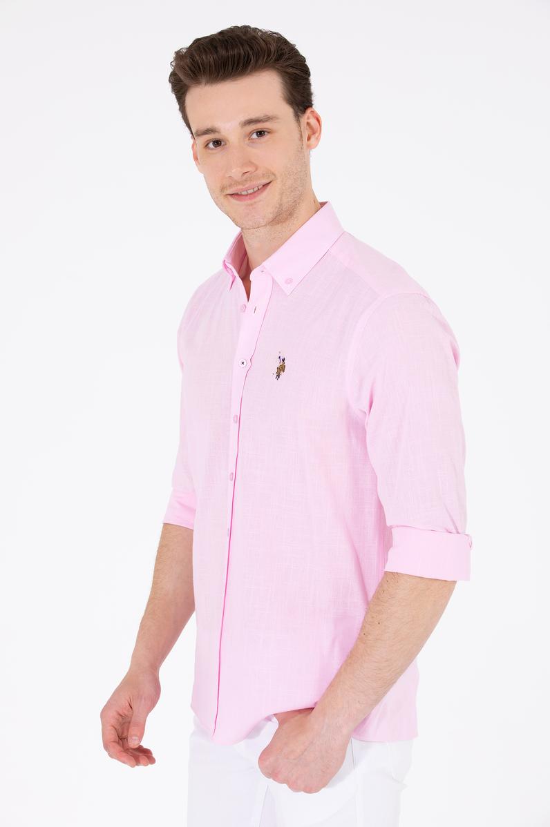 Erkek Manolya Uzun Kollu Basic Gömlek