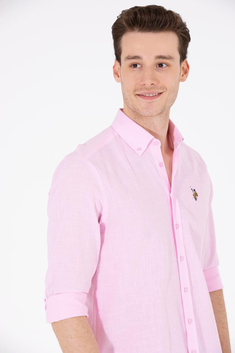 Erkek Manolya Uzun Kollu Basic Gömlek - 50262872042