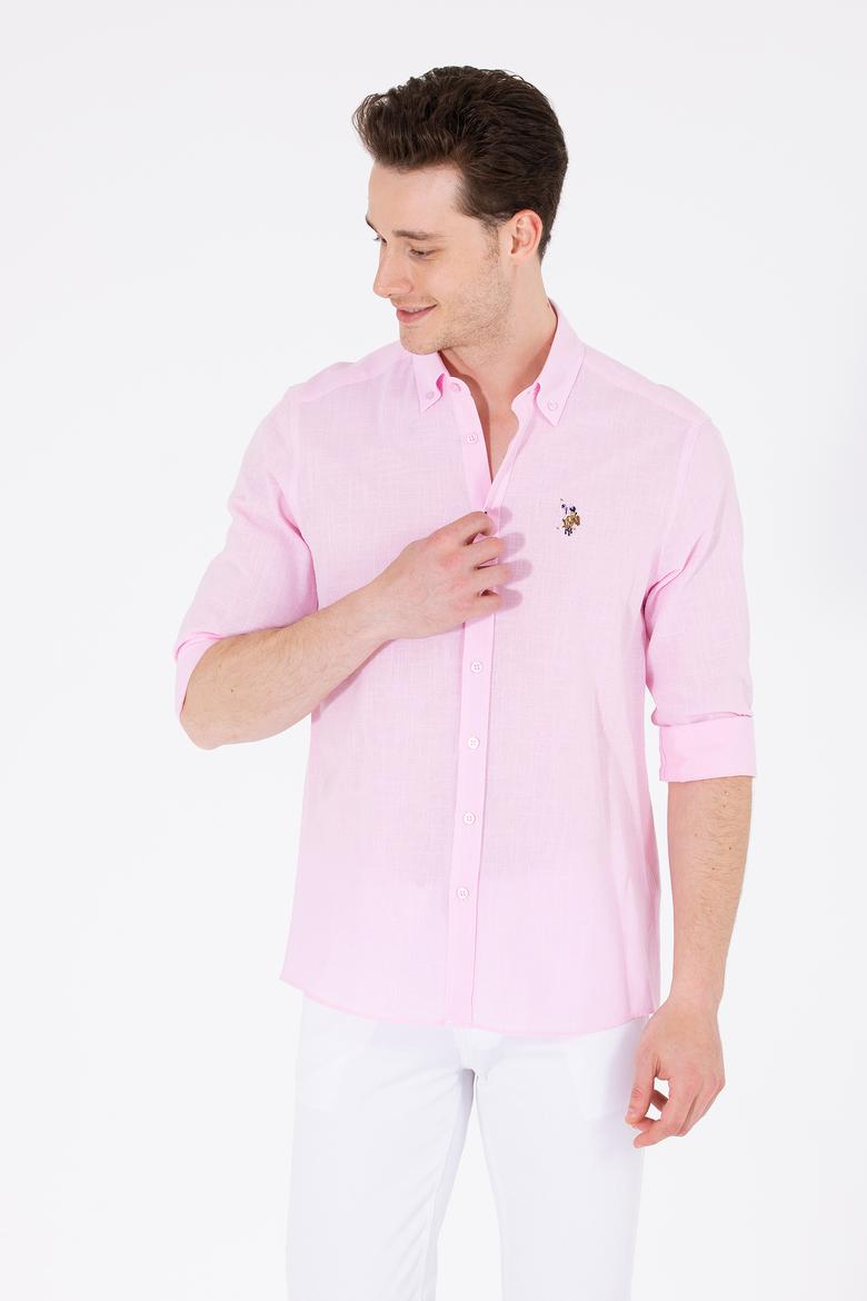 Erkek Manolya Uzun Kollu Basic Gömlek - 50262872042