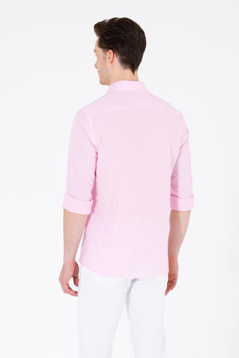 Erkek Manolya Uzun Kollu Basic Gömlek - 50262872042
