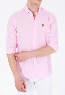 Erkek Manolya Uzun Kollu Basic Gömlek - 50262872042