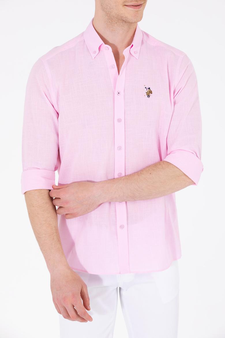 Erkek Manolya Uzun Kollu Basic Gömlek - 50262872042