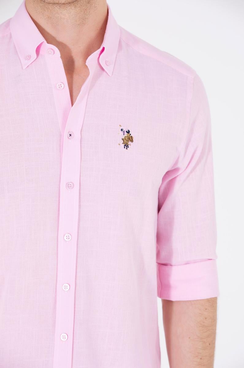 Erkek Manolya Uzun Kollu Basic Gömlek