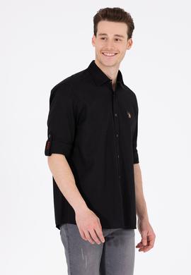 Erkek Siyah Uzun Kollu Basic Gömlek - 50262880171