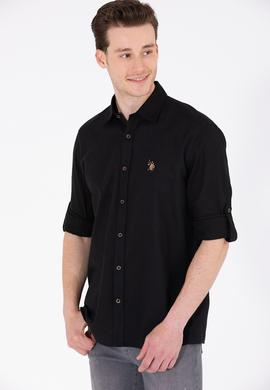 Erkek Siyah Uzun Kollu Basic Gömlek - 50262880171