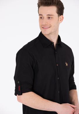 Erkek Siyah Uzun Kollu Basic Gömlek - 50262880171