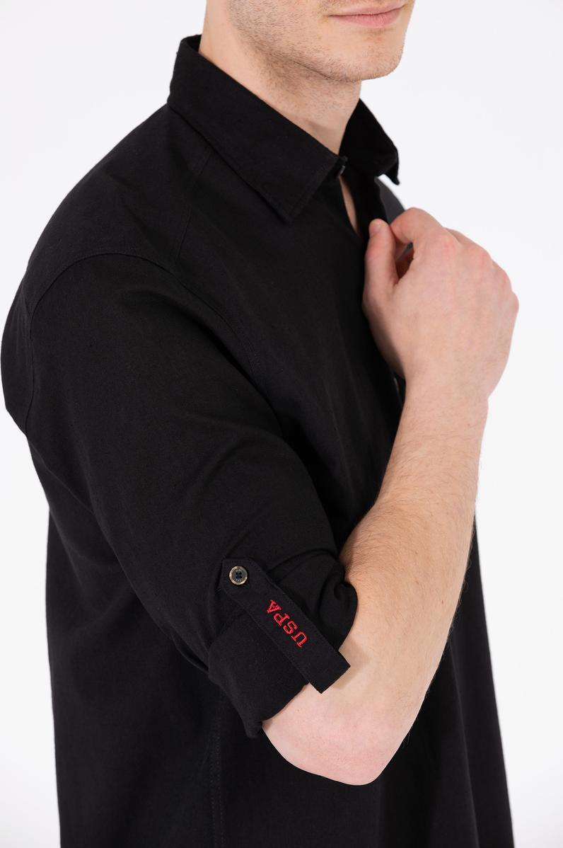 Erkek Siyah Uzun Kollu Basic Gömlek