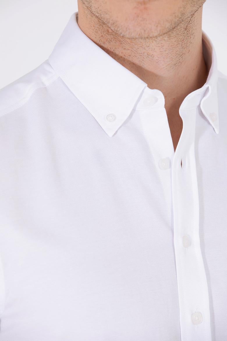 Erkek Beyaz Uzun Kollu Basic Gömlek - 50262932008