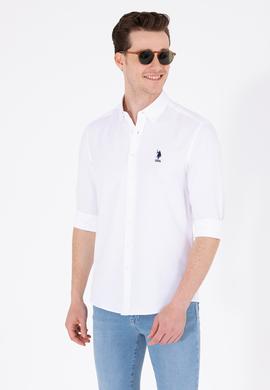 Erkek Beyaz Uzun Kollu Basic Gömlek - 50262932008