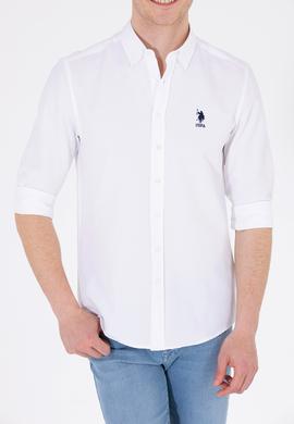 Erkek Beyaz Uzun Kollu Basic Gömlek - 50262932008