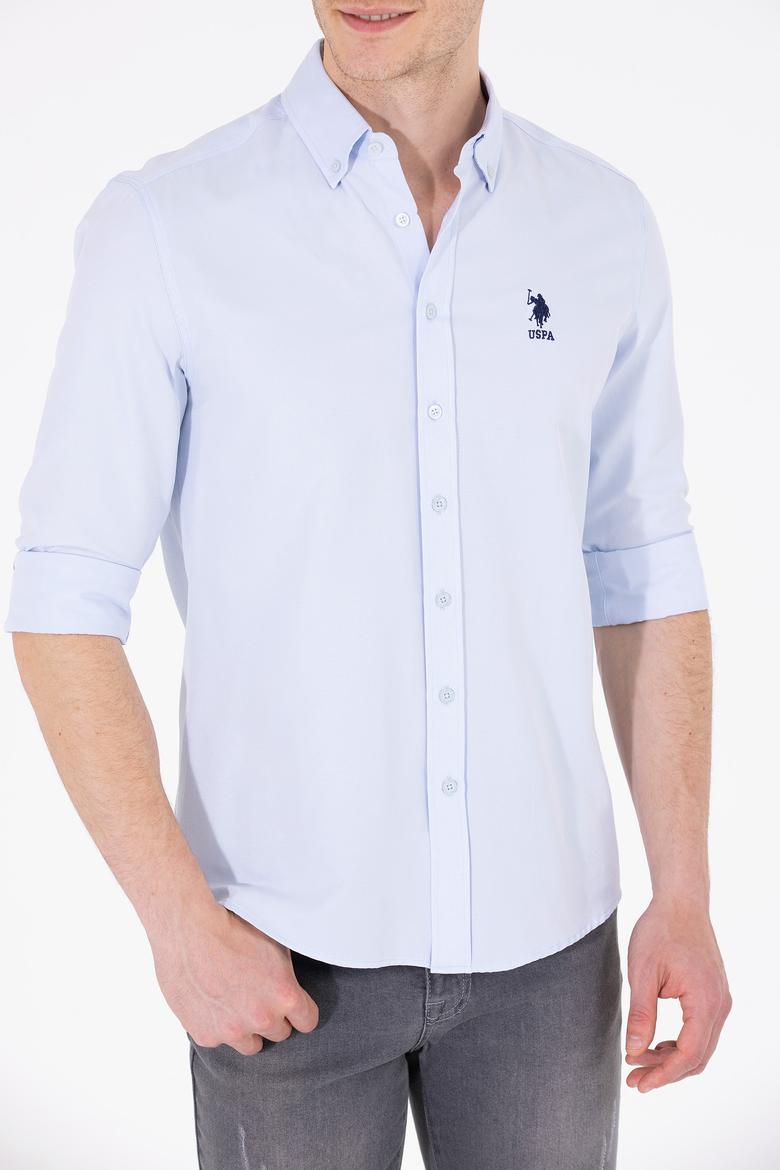 Erkek Açık Mavi Uzun Kollu Basic Gömlek - 50262932009