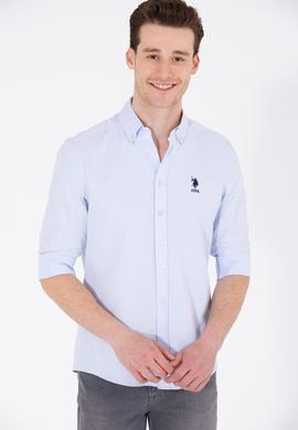 Erkek Açık Mavi Uzun Kollu Basic Gömlek - 50262932009