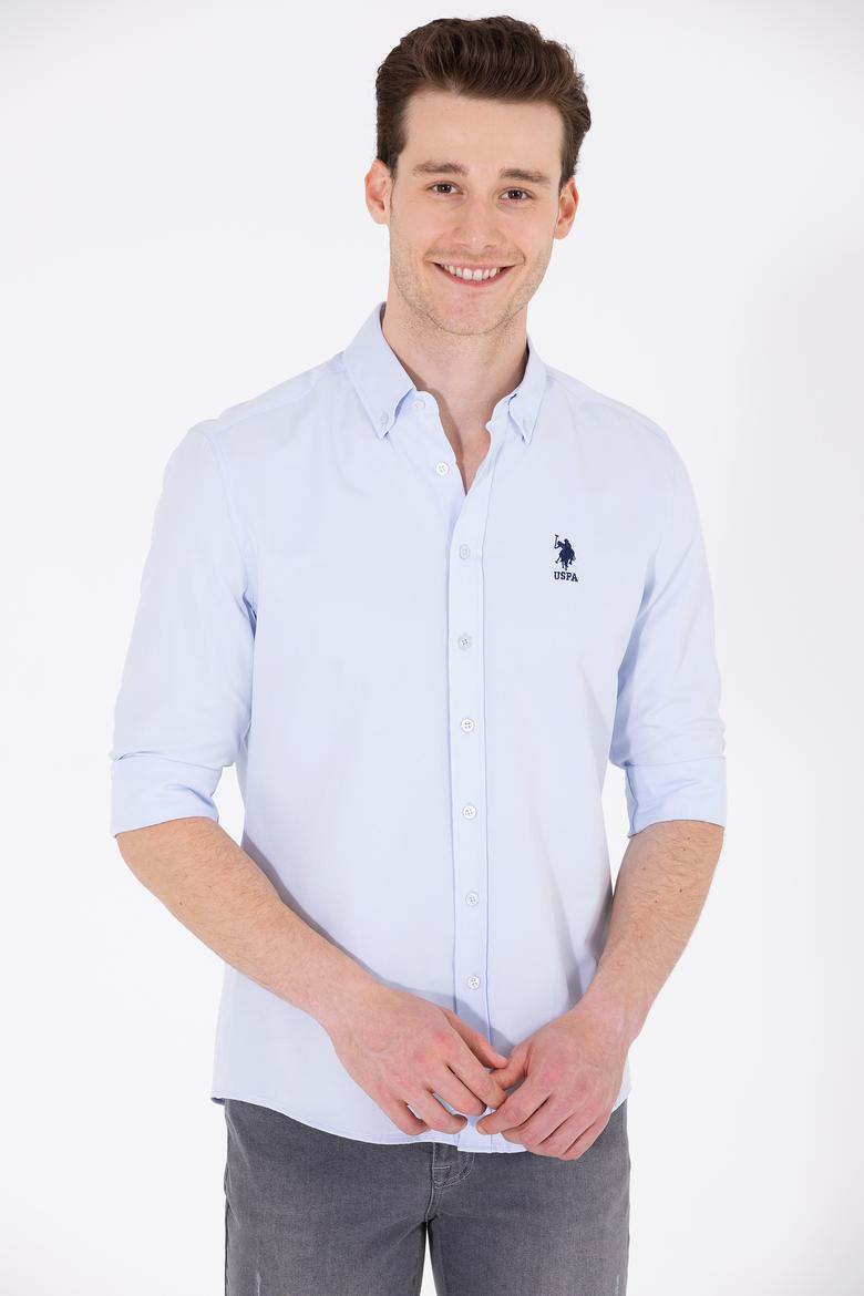 Erkek Açık Mavi Uzun Kollu Basic Gömlek - 50262932009