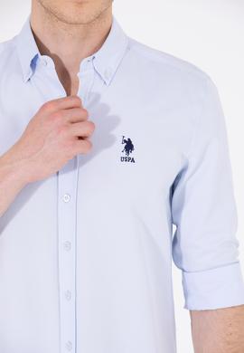 Erkek Açık Mavi Uzun Kollu Basic Gömlek - 50262932009