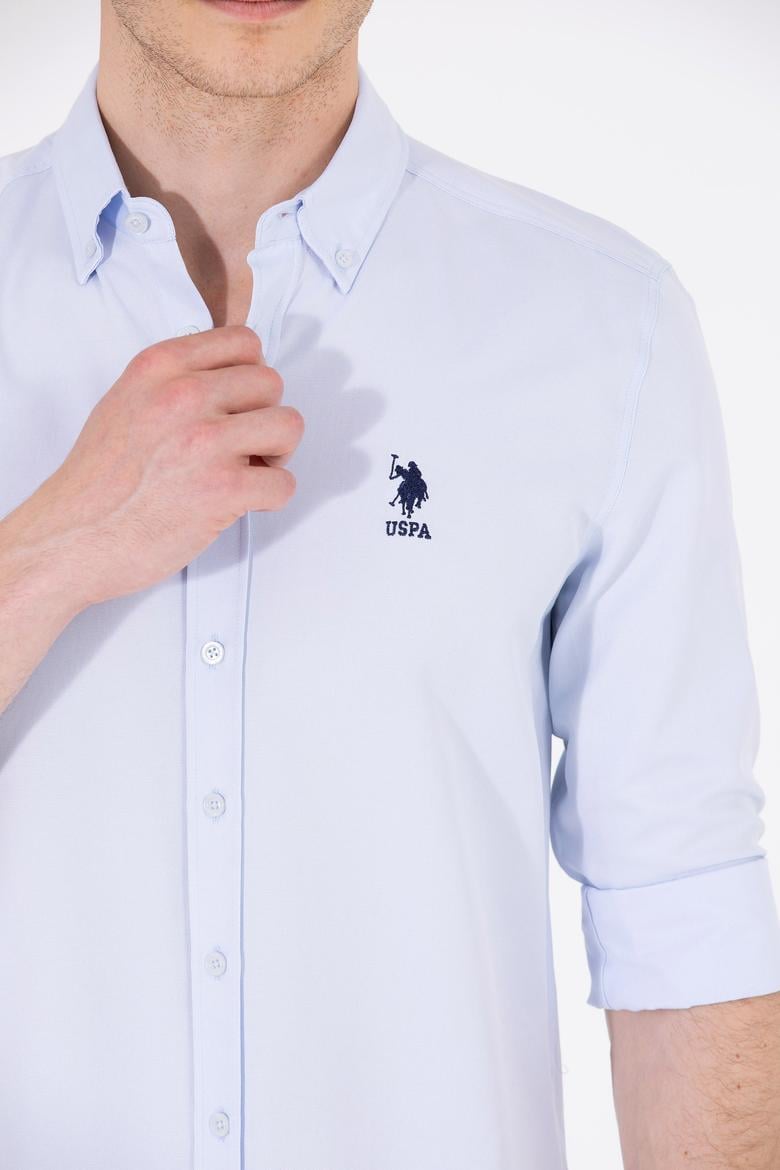 Erkek Açık Mavi Uzun Kollu Basic Gömlek - 50262932009