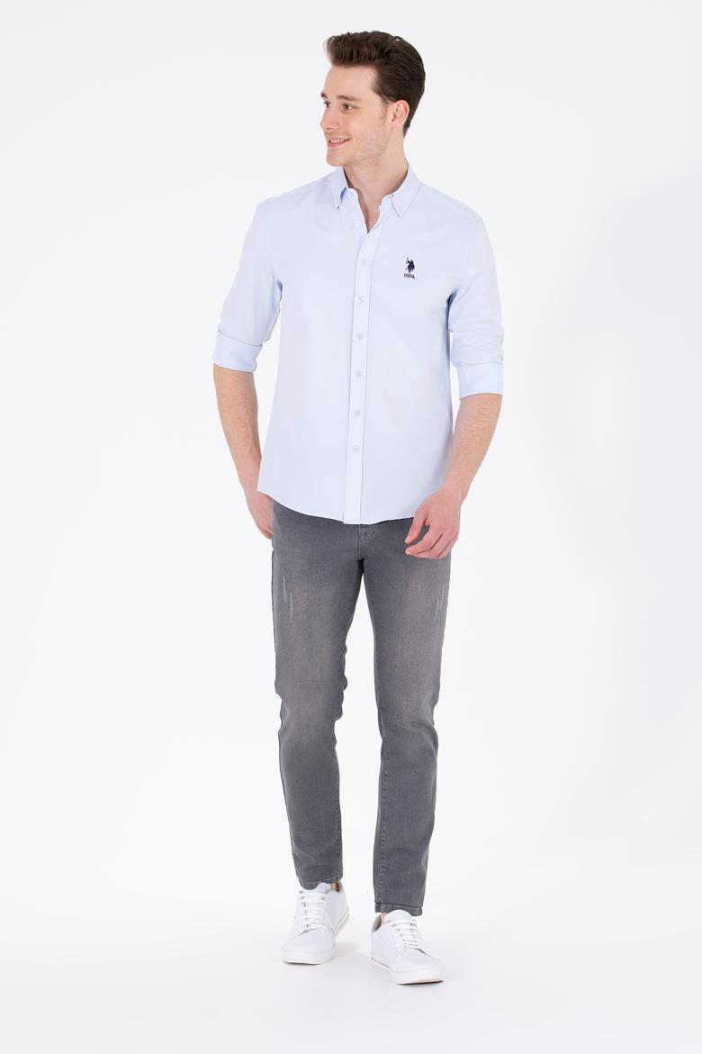 Erkek Açık Mavi Uzun Kollu Basic Gömlek - 50262932009
