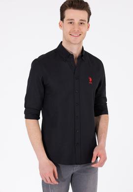 Erkek Siyah Uzun Kollu Basic Gömlek - 50262932021