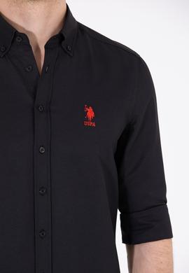 Erkek Siyah Uzun Kollu Basic Gömlek - 50262932021