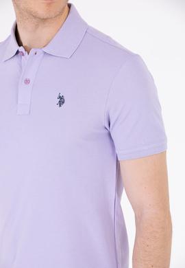 Erkek Lila Basic Polo Yaka Tişört - 50262933385