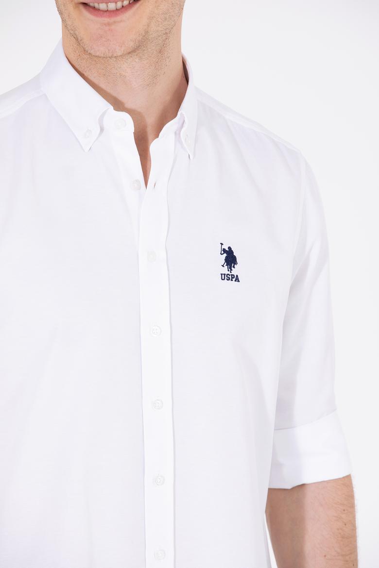 Erkek Beyaz Uzun Kollu Basic Gömlek - 50262934008