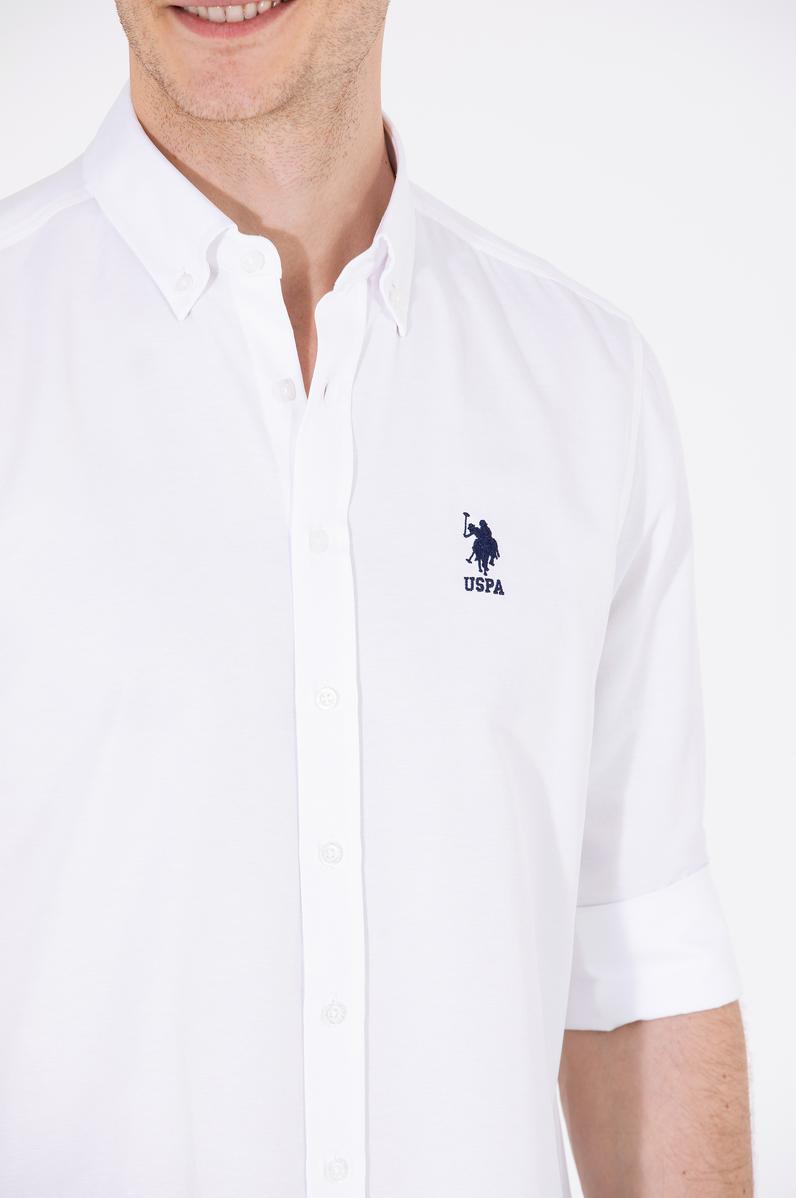 Erkek Beyaz Uzun Kollu Basic Gömlek