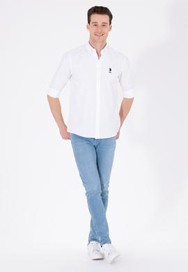 Erkek Beyaz Uzun Kollu Basic Gömlek - 50262934008
