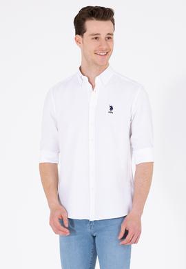 Erkek Beyaz Uzun Kollu Basic Gömlek - 50262934008