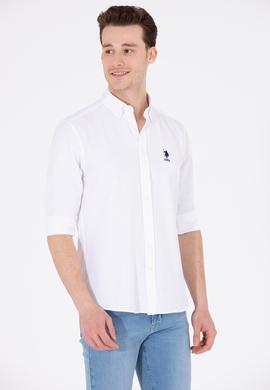Erkek Beyaz Uzun Kollu Basic Gömlek - 50262934008