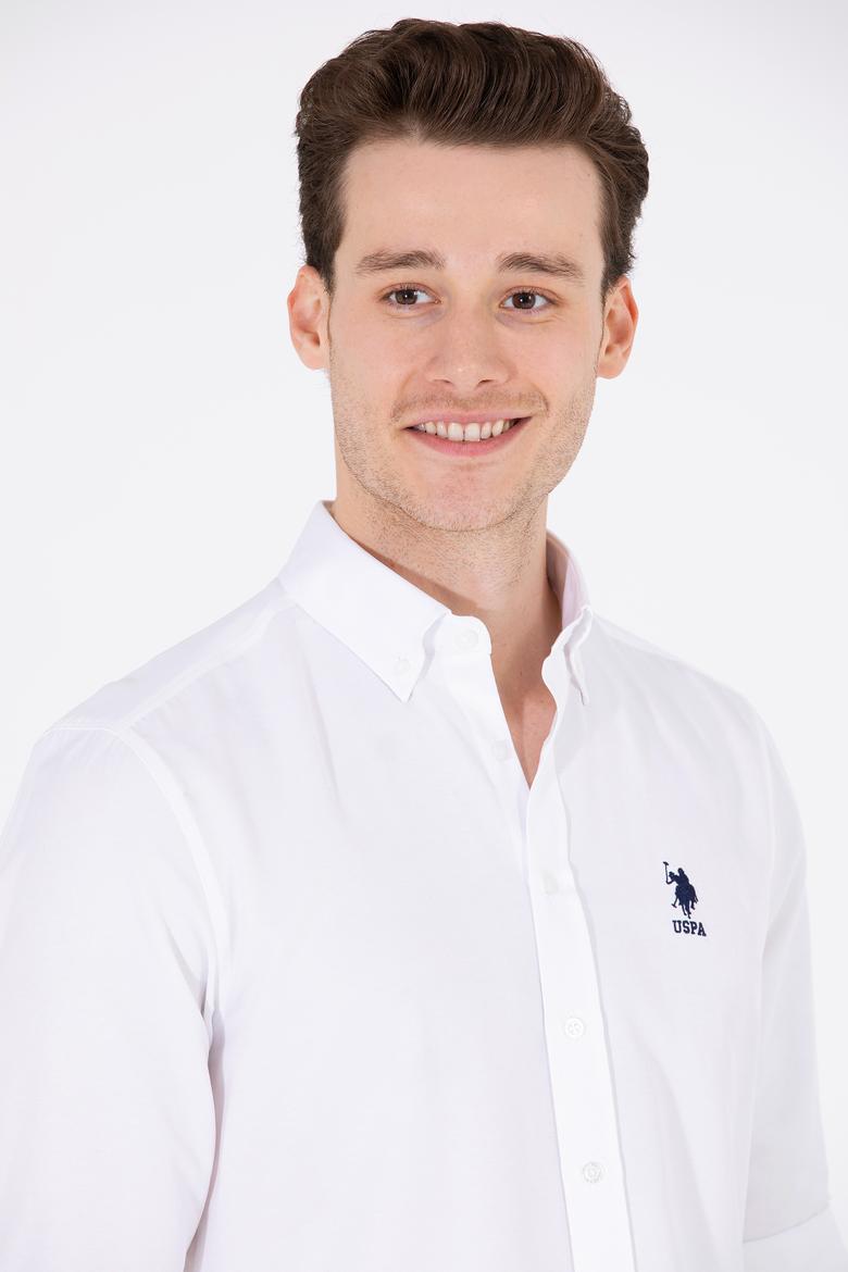 Erkek Beyaz Uzun Kollu Basic Gömlek - 50262934008