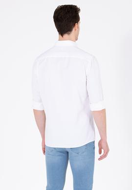 Erkek Beyaz Uzun Kollu Basic Gömlek - 50262934008
