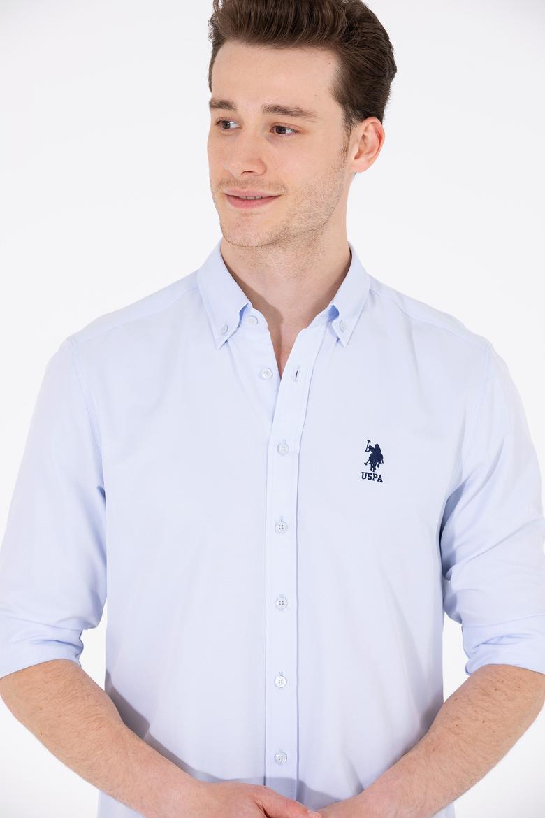 Erkek Açık Mavi Uzun Kollu Basic Gömlek - 50262934012