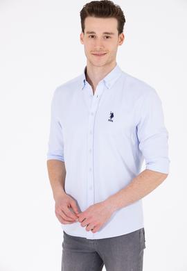 Erkek Açık Mavi Uzun Kollu Basic Gömlek - 50262934012