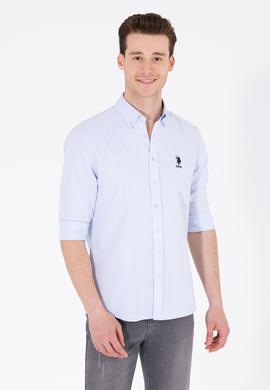 Erkek Açık Mavi Uzun Kollu Basic Gömlek - 50262934012